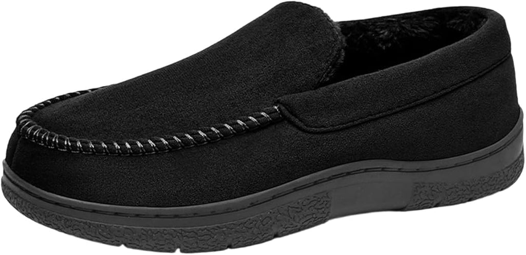Men's Fleece Lined Winter Snow Boots – Warm Low Heel Casual Booties with Soft Thick Sole